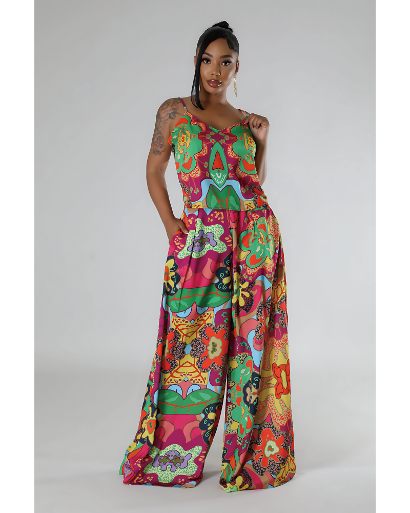 Colorful Palazzo Pants Set