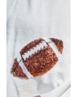 Rugby Sequined Football Graphic Sweatshirt