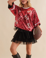 Everly-Pearlescent Football Top