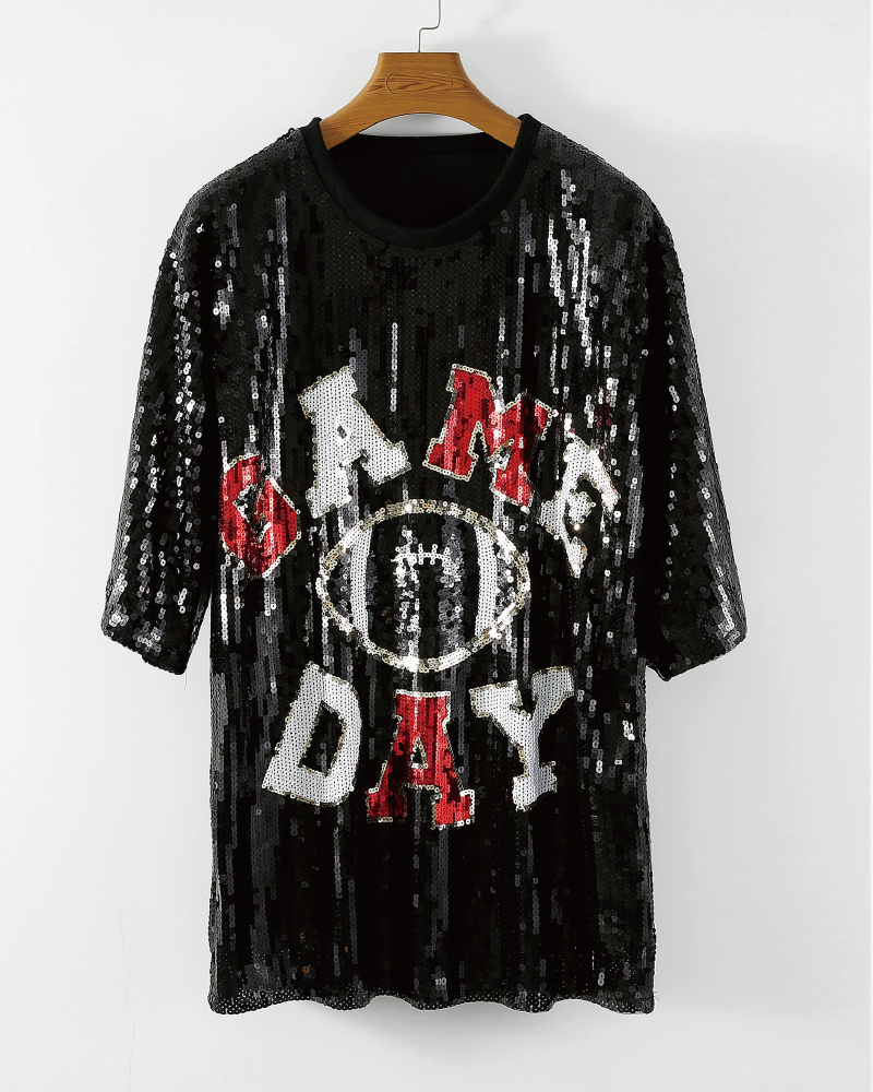 Head to Head Game Day Sequin Dress