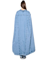 Don__ Talk Loud Maxi Denim Poncho