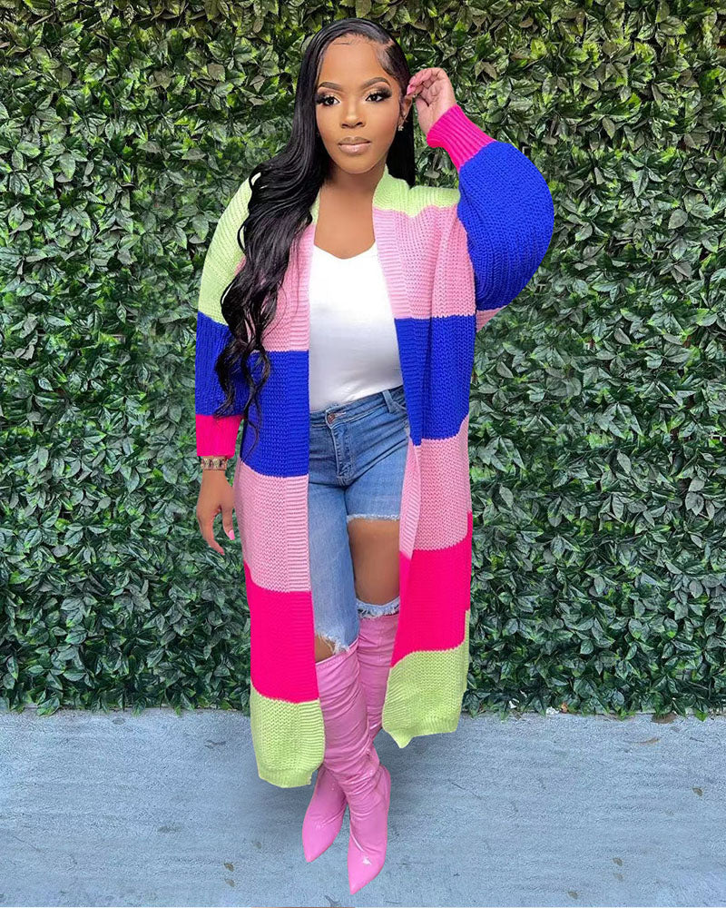 Fall Color Blocks Fall Color Block Cardigan – Covetedsign