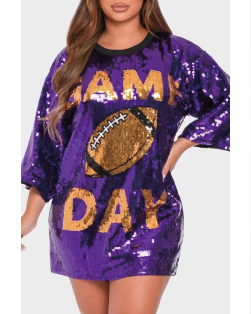 Head to Head Game Day Sequin Dress