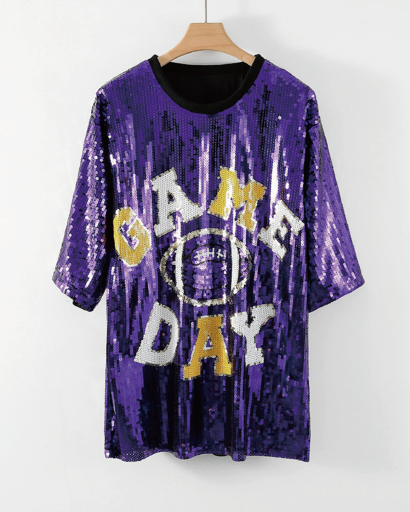 Head to Head Game Day Sequin Dress