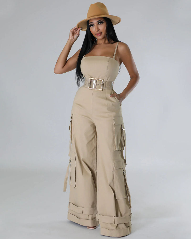 Sweetheart Cargo Jumpsuit