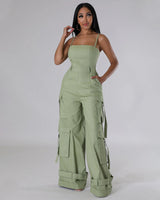 Sweetheart Cargo Jumpsuit