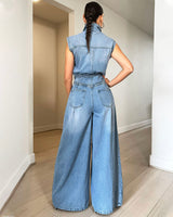 VINTAGE VIBES DENIM JUMPSUIT