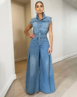 VINTAGE VIBES DENIM JUMPSUIT