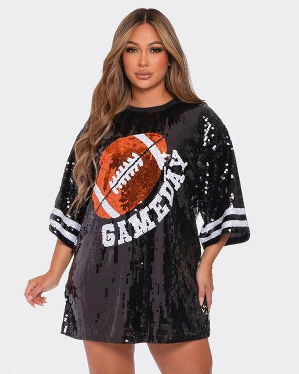 GAME DAY Sequins Tunic Dress