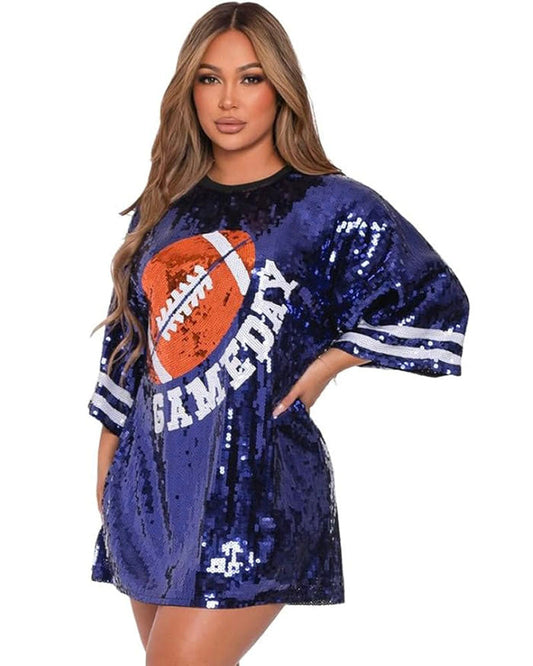 GAME DAY Sequins Tunic Dress