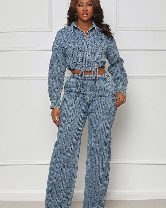 Doris Denim Pant Set