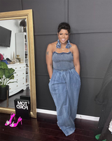 Destiny Denim Wide Leg Jumpsuit