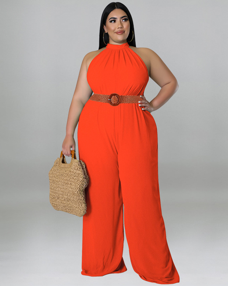 TRINA HIGH-BACK JUMPSUIT(WITH BELT)