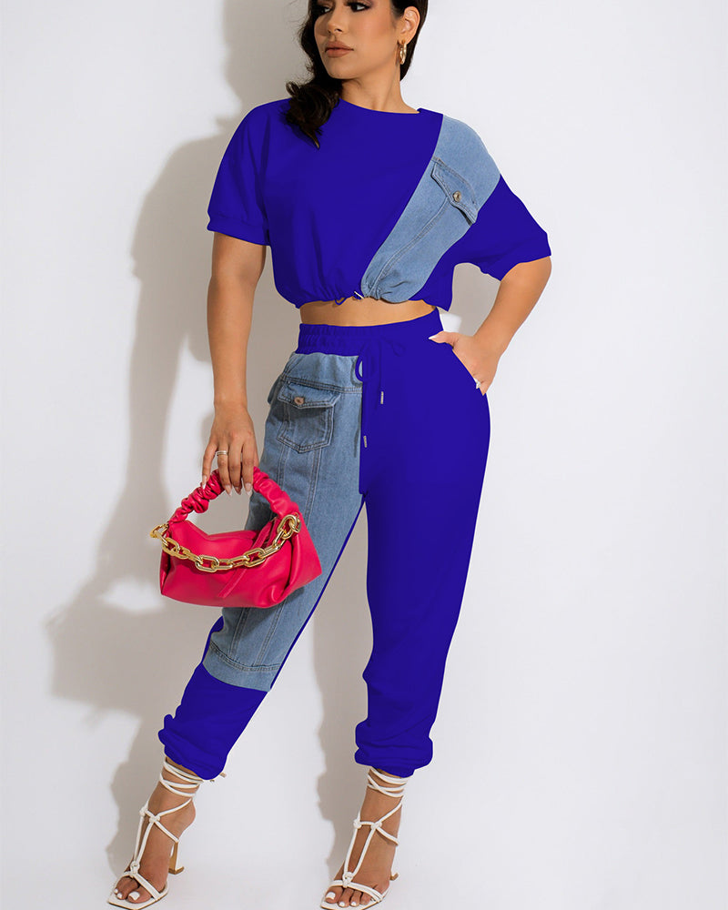 Denim Leisurewear Sports Suit