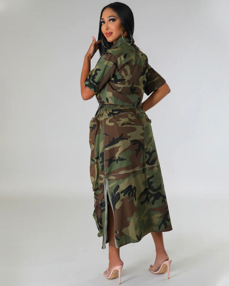 Camo Cargo Skirt