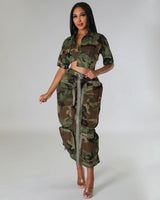 Camo Cargo Skirt