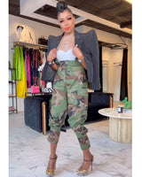 Cargo Camo High Waist Overall