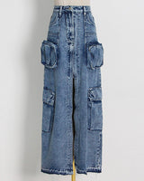 HOLDING OUT DENIM CARGO SKIRT