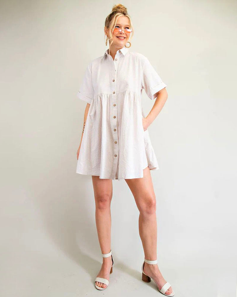 MADISON LINEN TUNIC DRESS