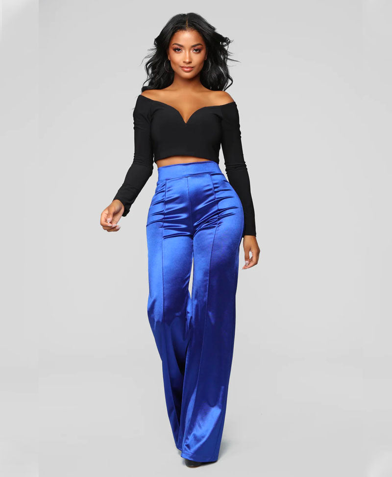 Make A Wish Stretch Satin Pants