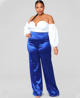 Make A Wish Stretch Satin Pants