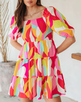 Geometric Sweetheart Dress