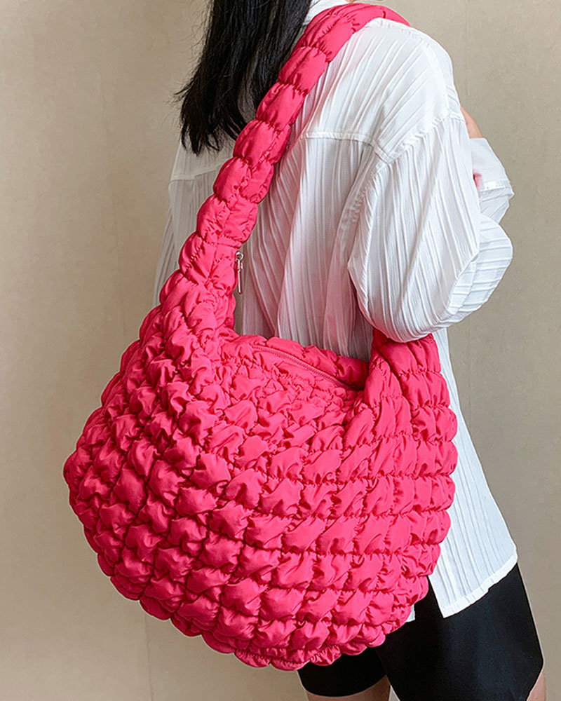 Oversized Quilted Cross Body Bag