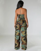 The Camo Baddie Jumpsuit 【On Sale】