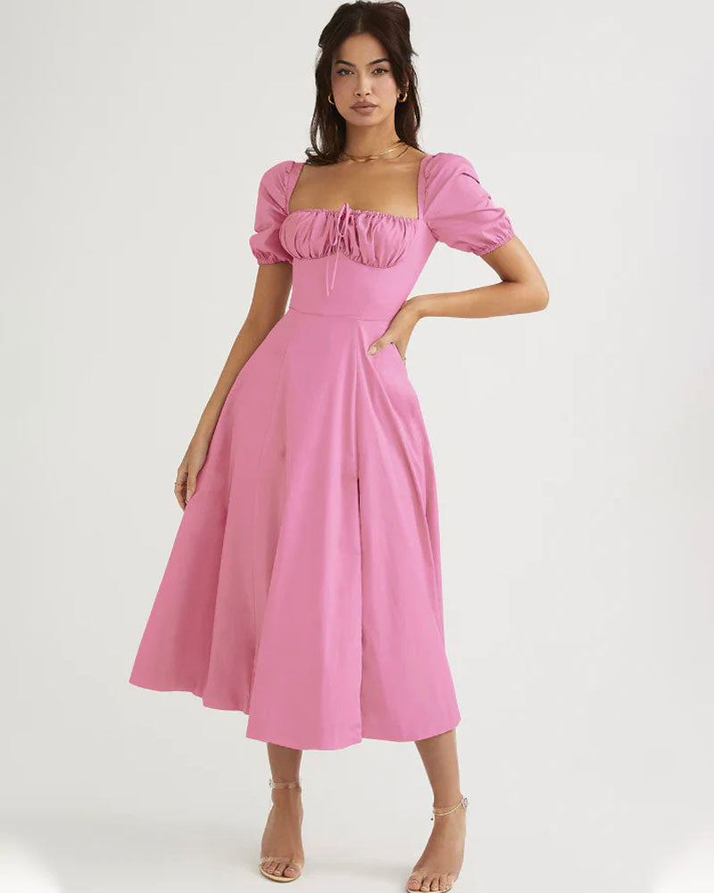 TALLULAH PUFF SLEEVE MIDI DRESS