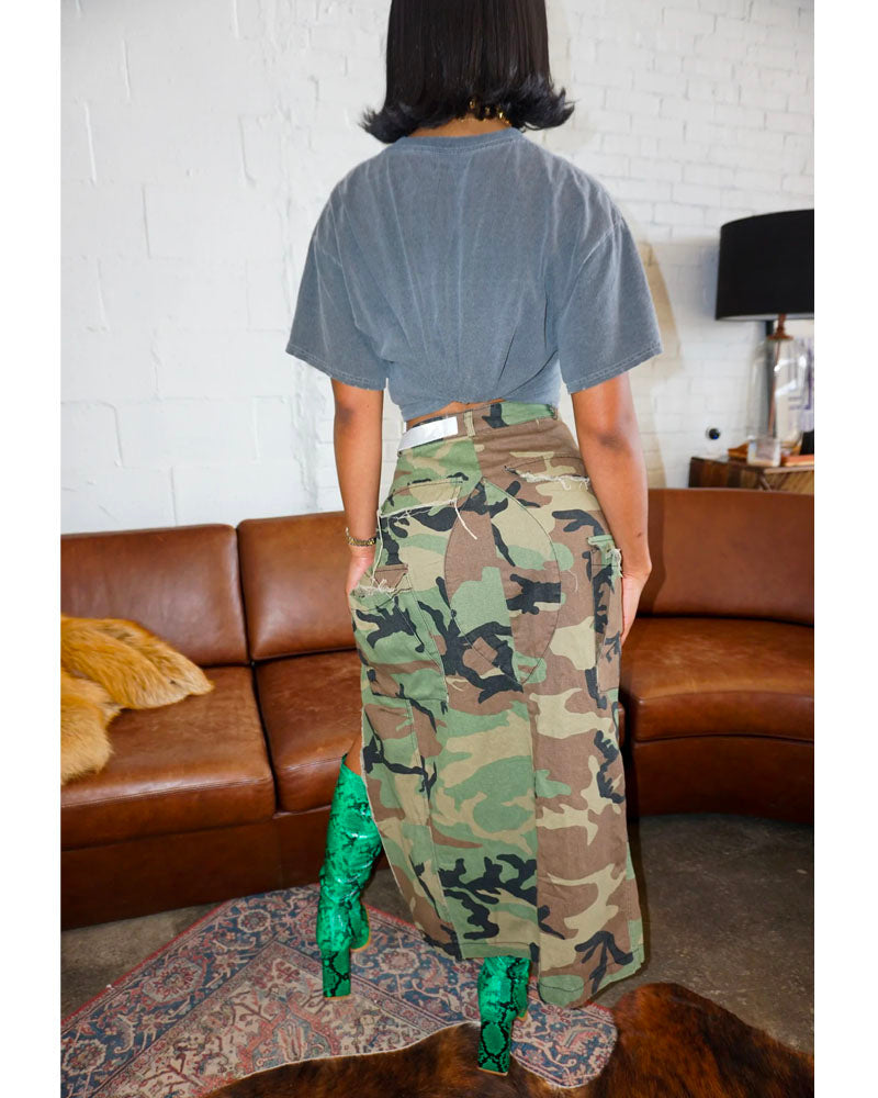 True Army fatigue Woodland Camo Skirt