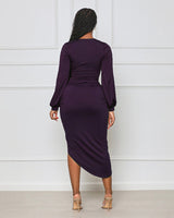 Venetian Ruched Bodycon Dress