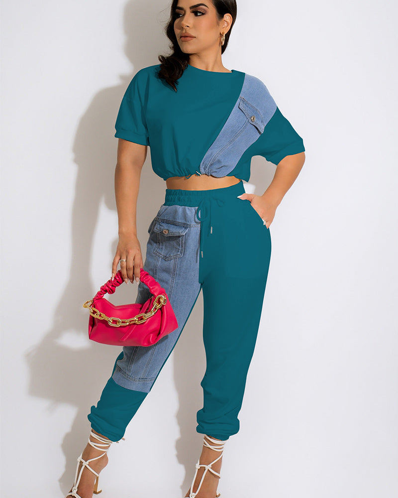 Denim Leisurewear Sports Suit